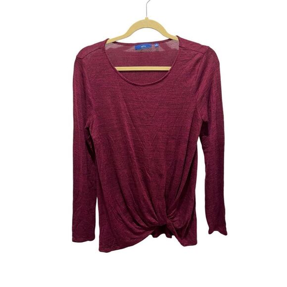 Apt 9 red side knot blouse, women’s size S - Picture 1 of 4